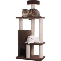 Armarkat 56-in Carpeted Condo Cat Tree, Brown 16 Armarkat 56-in Carpeted Condo Cat Tree, Brown -Pet Supplies Store 219018 PT5. AC SS1800 V1603326095
