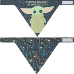 STAR WARS THE MANDALORIAN GROGU "Cutest Bounty" Reversible Dog & Cat Bandana -Pet Supplies Store 220290 PT6. AC SS1800 V1646442983