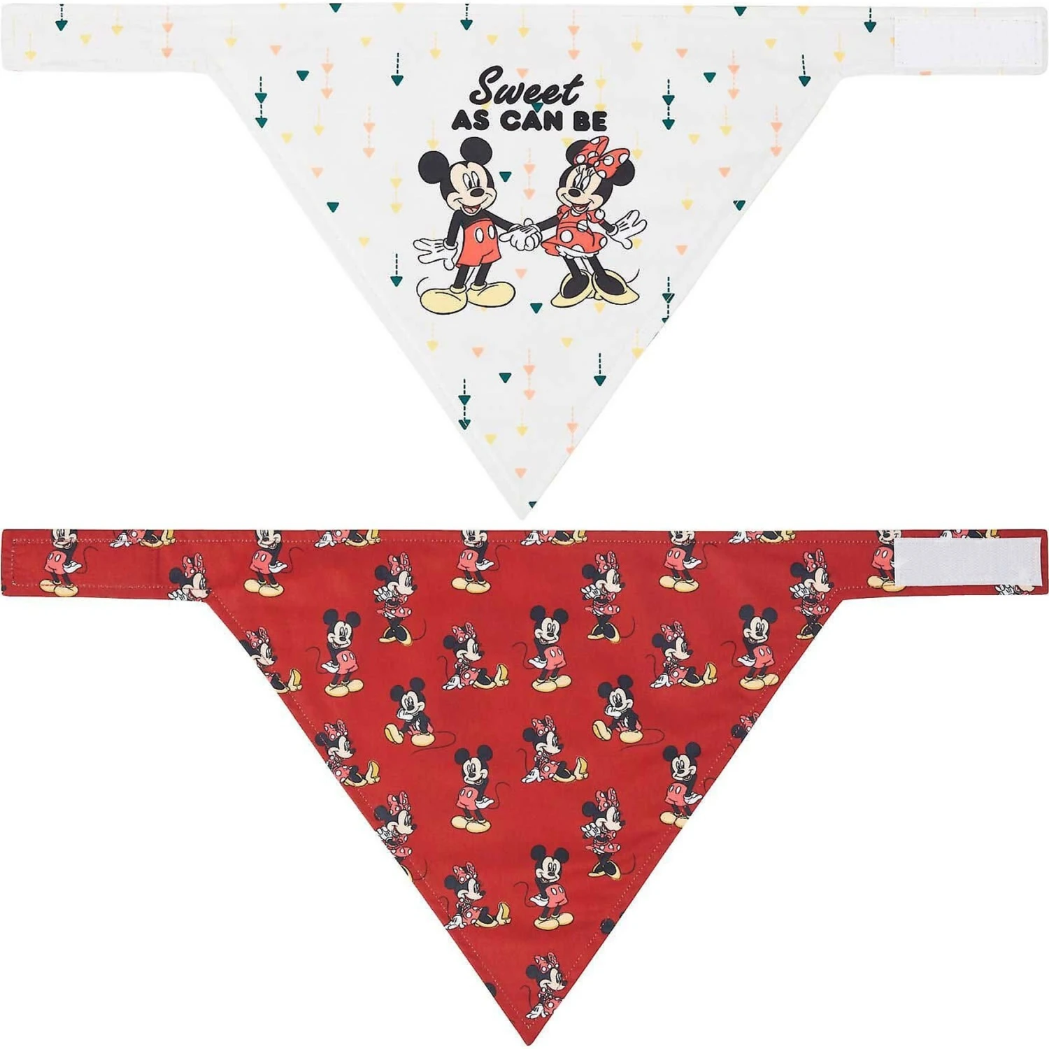 Disney Mickey Mouse & Minnie Mouse "Sweet As Can Be" Reversible Dog & Cat Bandana 3 Disney Mickey Mouse & Minnie Mouse "Sweet As Can Be" Reversible Dog & Cat Bandana