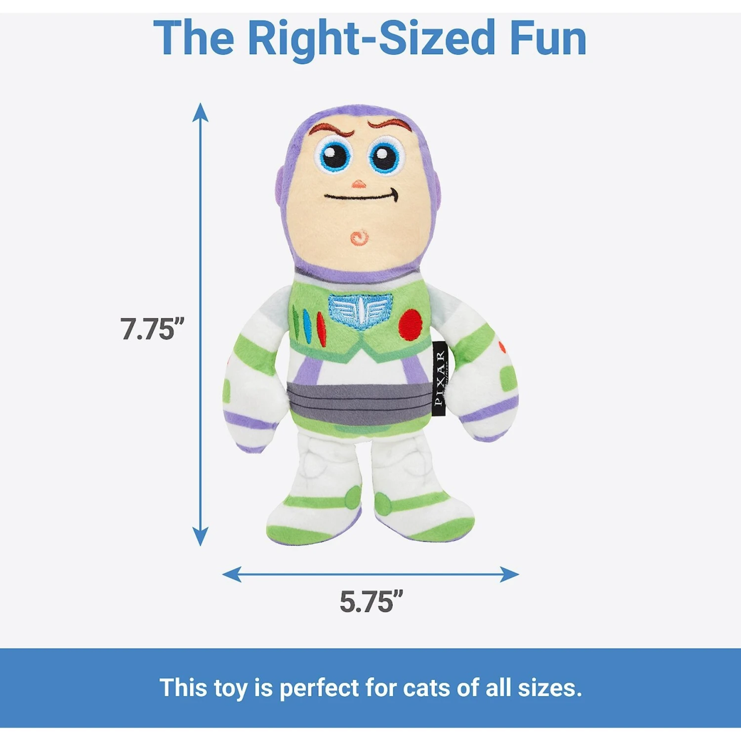 Pixar Buzz Lightyear Plush Kicker Cat Toy With Catnip 4 Pixar Buzz Lightyear Plush Kicker Cat Toy With Catnip - Image 2