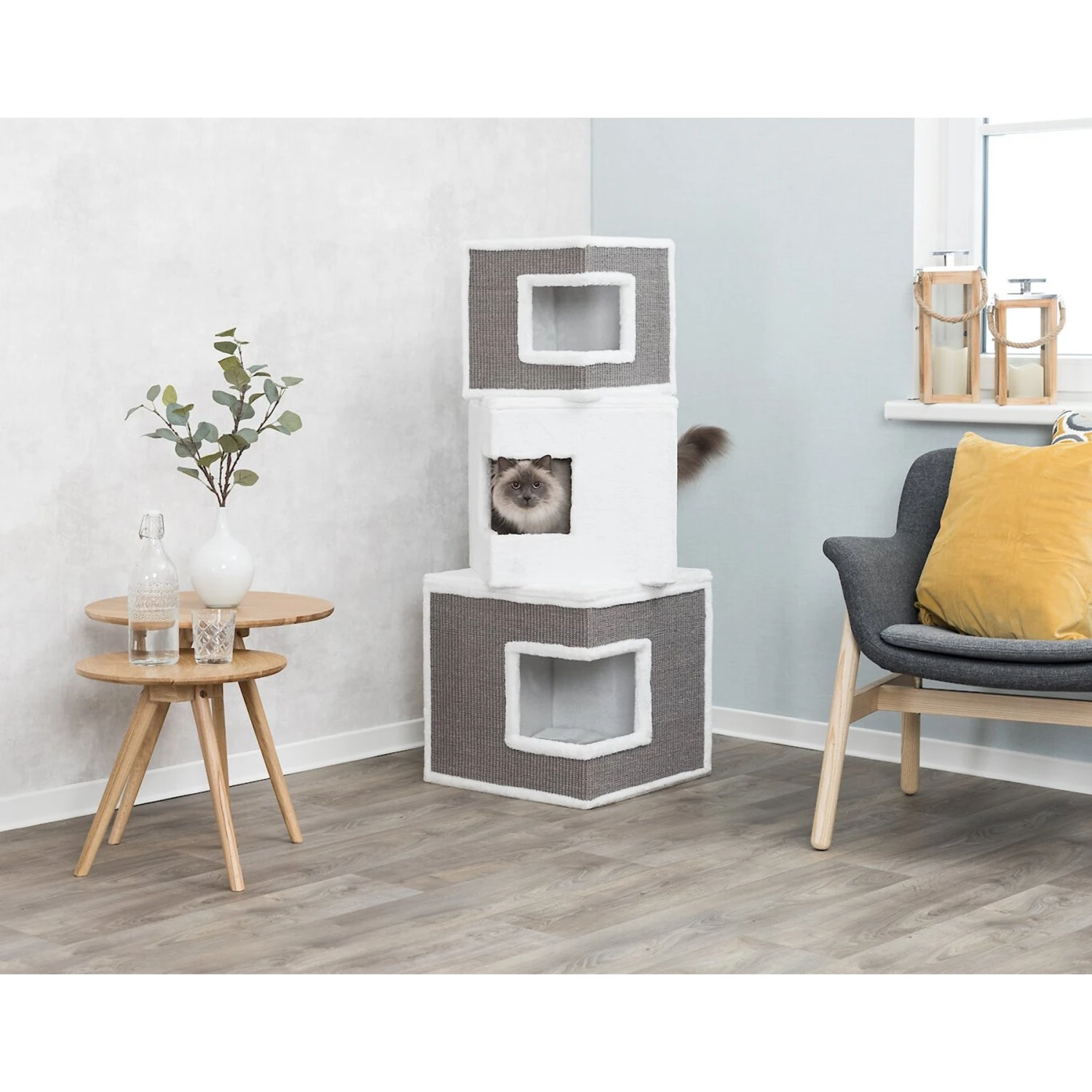 TRIXIE Lilo 48.4-in Modern Plush Cat Tower 3 TRIXIE Lilo 48.4-in Modern Plush Cat Tower