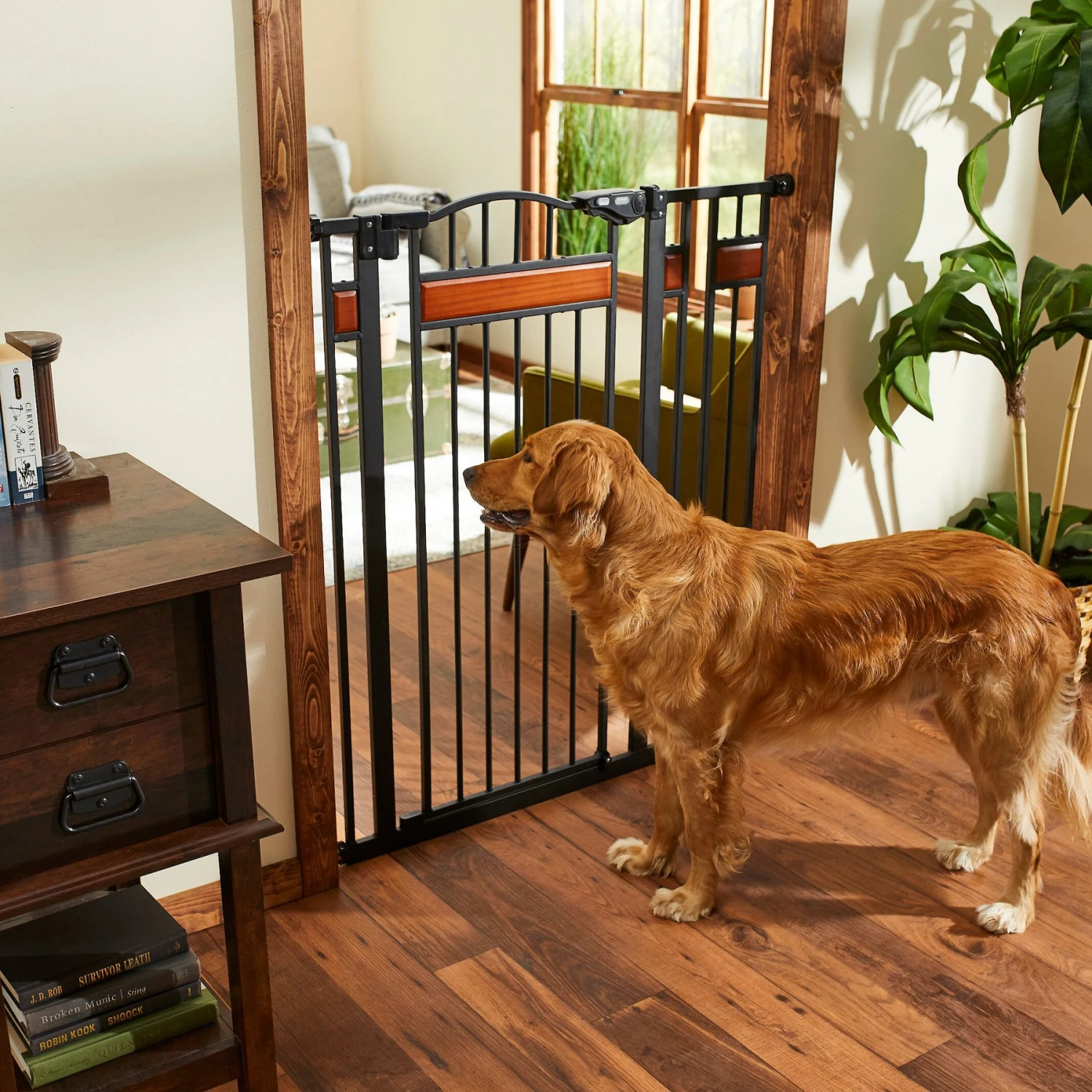 Frisco Wood Accents Extra Tall Auto-close Dog Gate 3 Frisco Wood Accents Extra Tall Auto-close Dog Gate