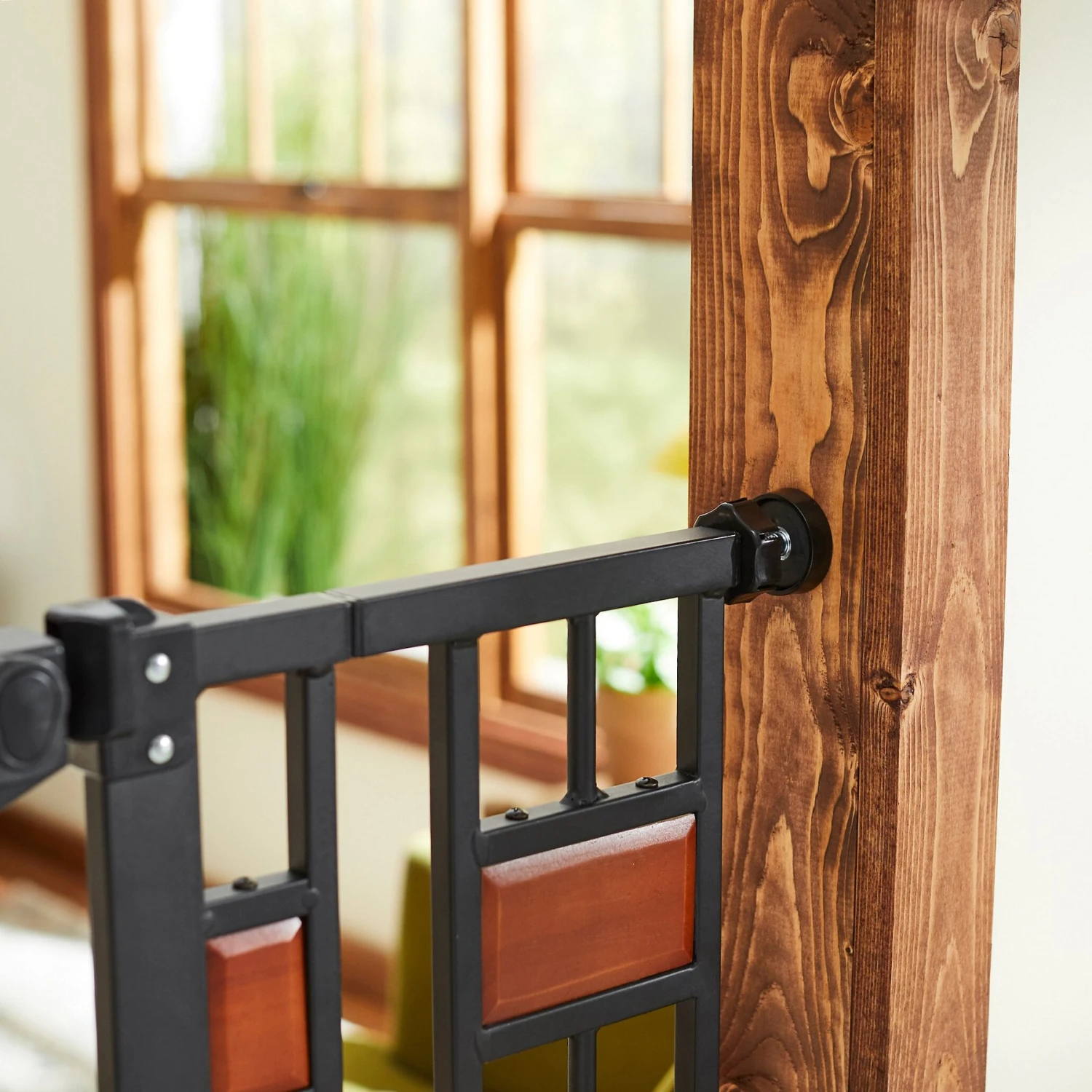 Frisco Wood Accents Extra Tall Auto-close Dog Gate 6 Frisco Wood Accents Extra Tall Auto-close Dog Gate - Image 4