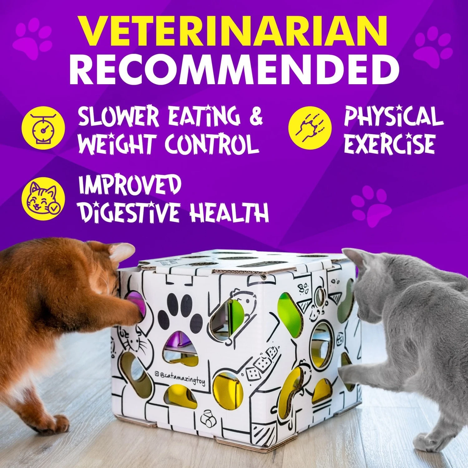 Cat Amazing Sliders Interactive Treat Maze & Puzzle Cat Toy 7 Cat Amazing Sliders Interactive Treat Maze & Puzzle Cat Toy - Image 5