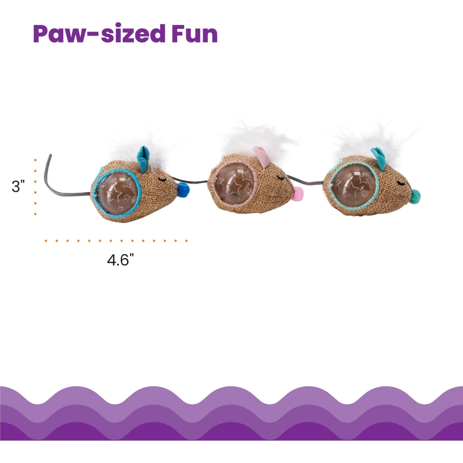 Catstages Mousin' Around Hide 'N Treat Dispenser Cat Toy, 3 Count 7 Catstages Mousin' Around Hide 'N Treat Dispenser Cat Toy, 3 Count - Image 5