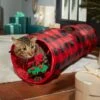 Frisco Holiday Buffalo Plaid Foldable Play Tunnel Cat Toy With Catnip -Pet Supplies Store 228549 MAIN. AC SS1800 V1632776567