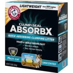 Arm & Hammer Litter Clump & Seal AbsorbX Absorbing Unscented Multi-Cat Cat Litter 13 Arm & Hammer Litter Clump & Seal AbsorbX Absorbing Unscented Multi-Cat Cat Litter -Pet Supplies Store 232642 PT2. AC SS1800 V1615932395