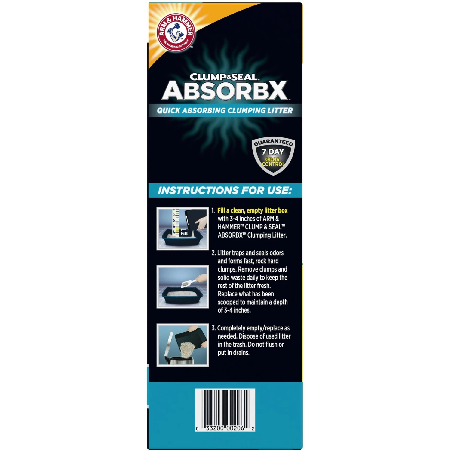 Arm & Hammer Litter Clump & Seal AbsorbX Absorbing Unscented Multi-Cat Cat Litter 7 Arm & Hammer Litter Clump & Seal AbsorbX Absorbing Unscented Multi-Cat Cat Litter - Image 5