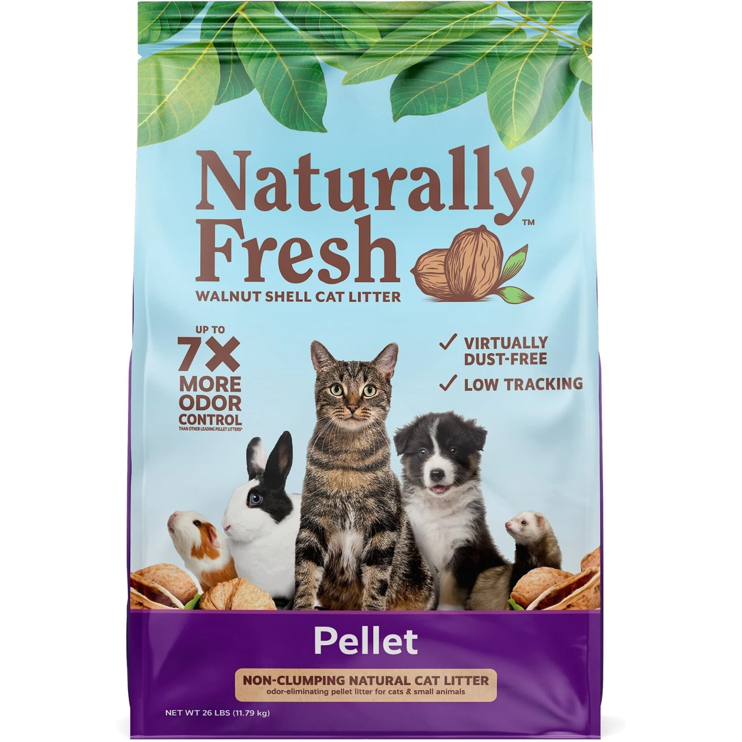Naturally Fresh Pellet Unscented Non-Clumping Walnut Cat Litter 3 Naturally Fresh Pellet Unscented Non-Clumping Walnut Cat Litter