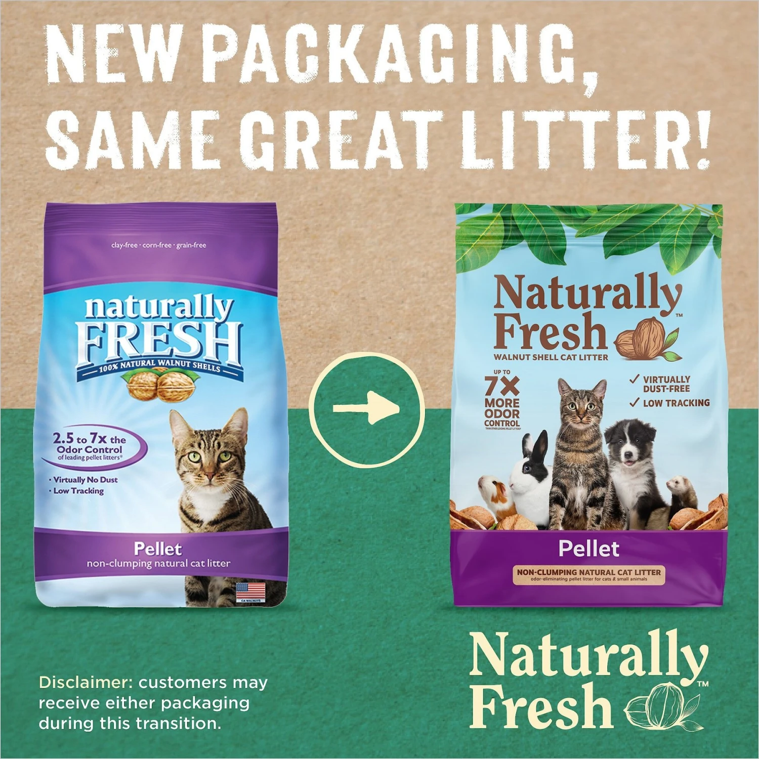 Naturally Fresh Pellet Unscented Non-Clumping Walnut Cat Litter 4 Naturally Fresh Pellet Unscented Non-Clumping Walnut Cat Litter - Image 2