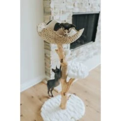 Mau Lifestyle Uni 41-in Faux Fur Basket Bed Cat Tree -Pet Supplies Store 235558 PT4. AC SS1800 V1632799294