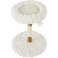 Frisco Natural Wood Modern Cat Tree With Toy, Ivory, Small -Pet Supplies Store 236559 PT3. AC SS1800 V1615987410