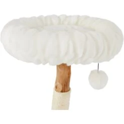 Frisco Natural Wood Modern Cat Tree With Toy, Ivory, Small -Pet Supplies Store 236559 PT4. AC SS1800 V1615987606
