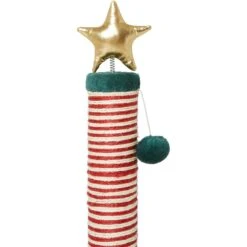 Frisco Holiday 29.5-in Candy Cane Sisal Cat Scratching Post With Toy -Pet Supplies Store 236565 PT4. AC SS1800 V1601331360