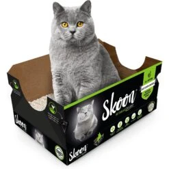 Skoon Unscented Non-Clumping Cat Litter & Disposable Litter Box