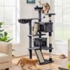 Yaheetech 57-in Plush Cat Tree & Condo