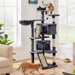New Products 19 Yaheetech 57-in Plush Cat Tree & Condo