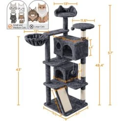 Yaheetech 57-in Plush Cat Tree & Condo 12 Yaheetech 57-in Plush Cat Tree & Condo -Pet Supplies Store 242612 PT2. AC SS1800 V1680631018
