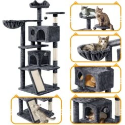 Yaheetech 57-in Plush Cat Tree & Condo 13 Yaheetech 57-in Plush Cat Tree & Condo -Pet Supplies Store 242612 PT3. AC SS1800 V1680630833