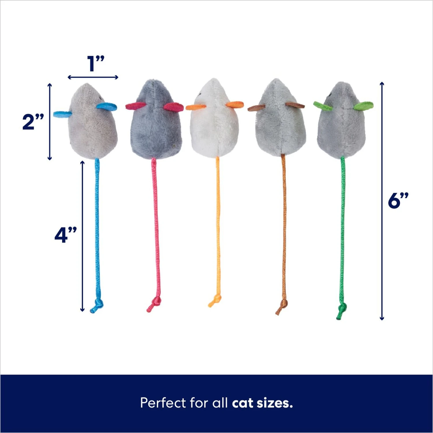 Frisco Mice Plush Cat Toy With Catnip 4 Frisco Mice Plush Cat Toy With Catnip - Image 2