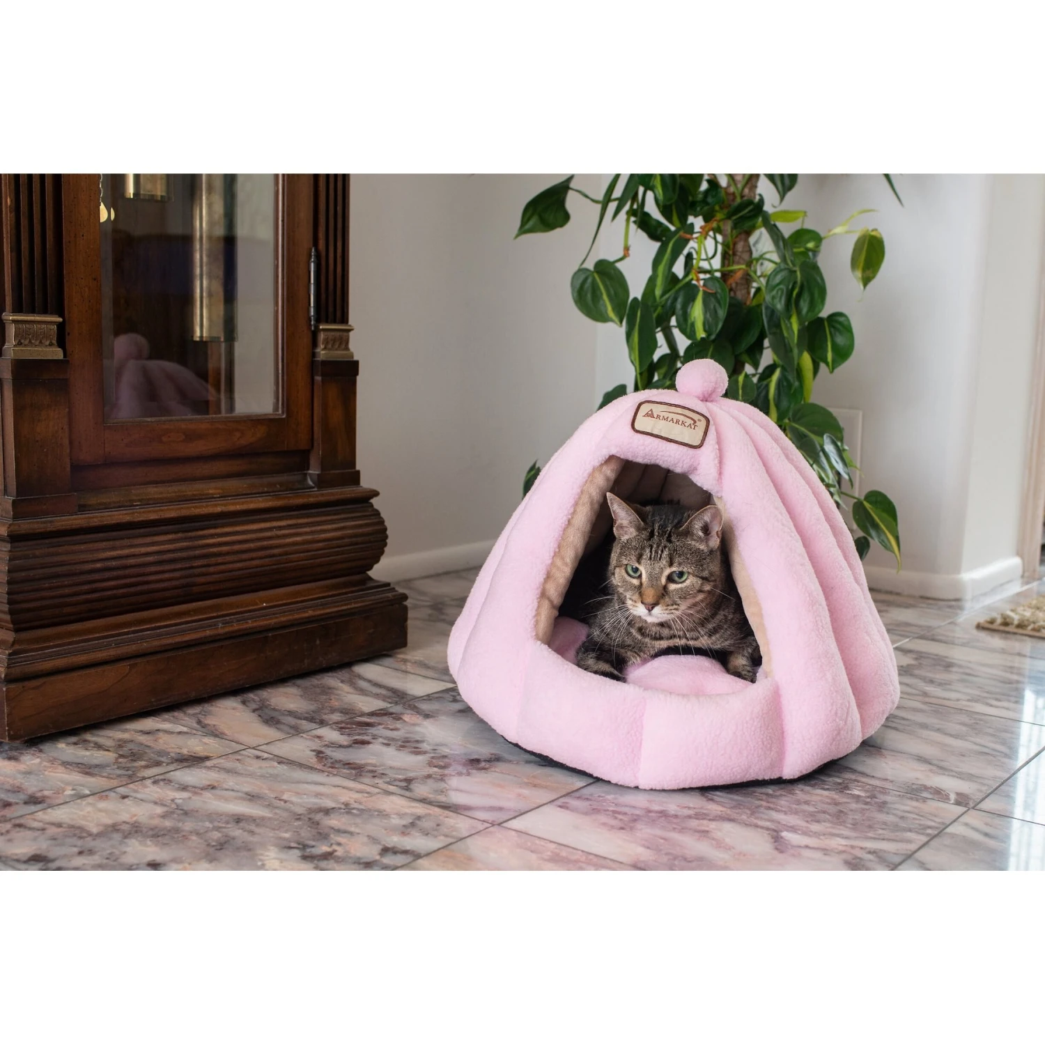 Armarkat Soft Pink Cat Bed 6 Armarkat Soft Pink Cat Bed - Image 4