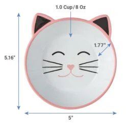 Frisco Cat Face Non-skid Ceramic Cat Bowl, Pink 8 Frisco Cat Face Non-skid Ceramic Cat Bowl, Pink -Pet Supplies Store 256107 PT1. AC SS1800 V1616697130