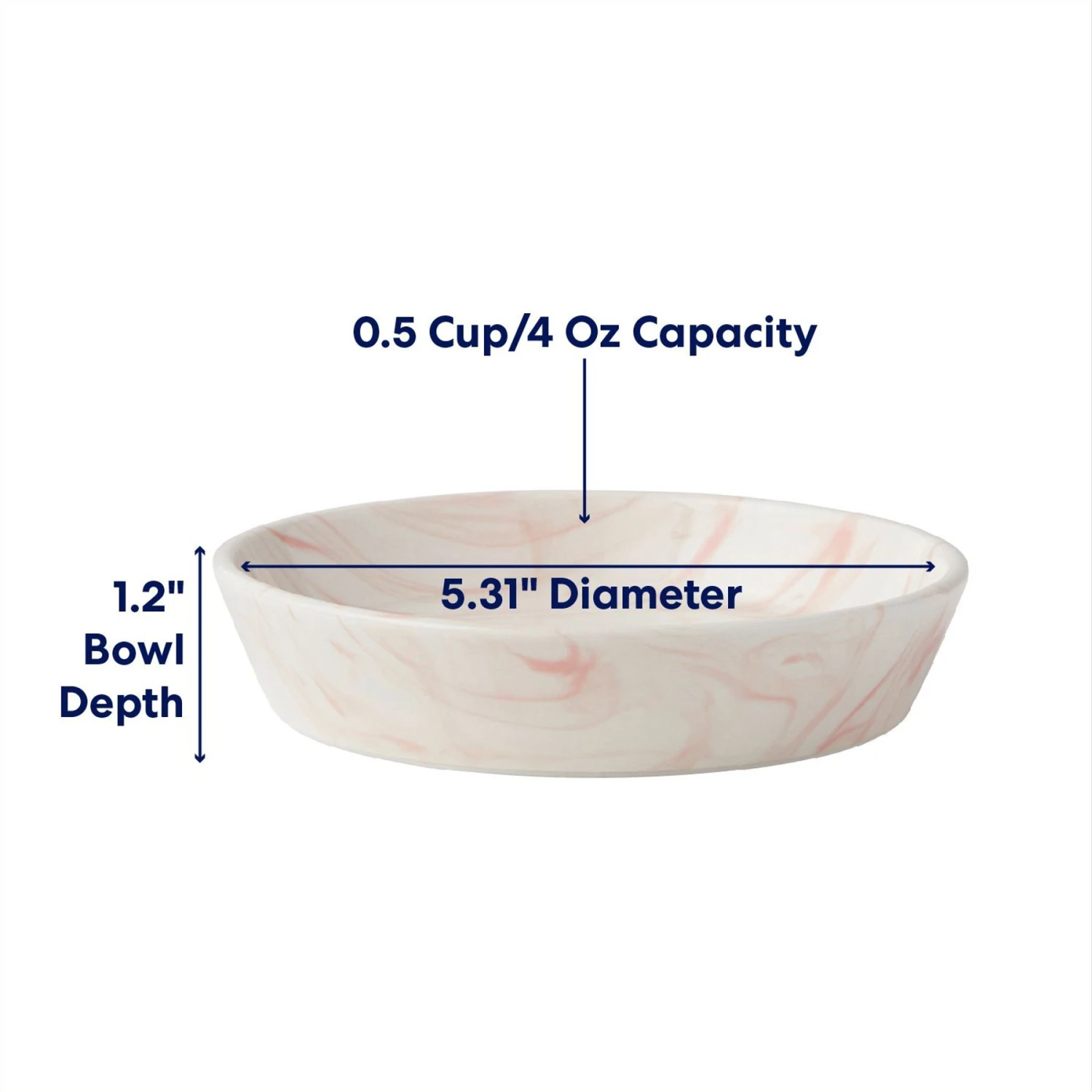 Frisco Marble Design Non-skid Ceramic Cat Dish 4 Frisco Marble Design Non-skid Ceramic Cat Dish - Image 2