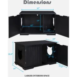 Sweet Barks Wooden Washroom Bench Cat Litter Box Enclosure 12 Sweet Barks Wooden Washroom Bench Cat Litter Box Enclosure -Pet Supplies Store 258683 PT3. AC SS1800 V1603834294