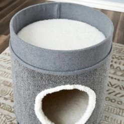 Two By Two The Hawthorn 20.5-in Felt Cat Condo, Grey -Pet Supplies Store 261415 PT2. AC SS1800 V1606148510