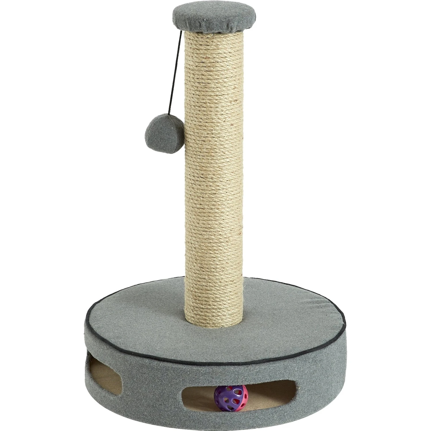 Two By Two The Elm 19.7-in Jute Cat Scratching Post, Grey 5 Two By Two The Elm 19.7-in Jute Cat Scratching Post, Grey - Image 3