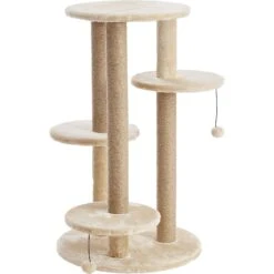 Two By Two The Fir 36.2-in Faux-Fleece Cat Tree, Beige -Pet Supplies Store 261435 PT2. AC SS1800 V1606148516