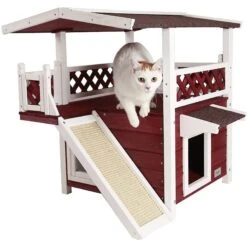 Petsfit Outdoor Cat House With Scratching Pad 9 Petsfit Outdoor Cat House With Scratching Pad -Pet Supplies Store 261509 PT4. AC SS1800 V1605660405