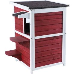 Petsfit 2-Story Weatherproof Outdoor Cat House 10 Petsfit 2-Story Weatherproof Outdoor Cat House -Pet Supplies Store 261512 PT3. AC SS1800 V1605666924