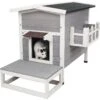 Petsfit Weatherproof Outdoor Cat House With Stairs 1 Petsfit Weatherproof Outdoor Cat House With Stairs -Pet Supplies Store 261514 MAIN. AC SS1800 V1605641540