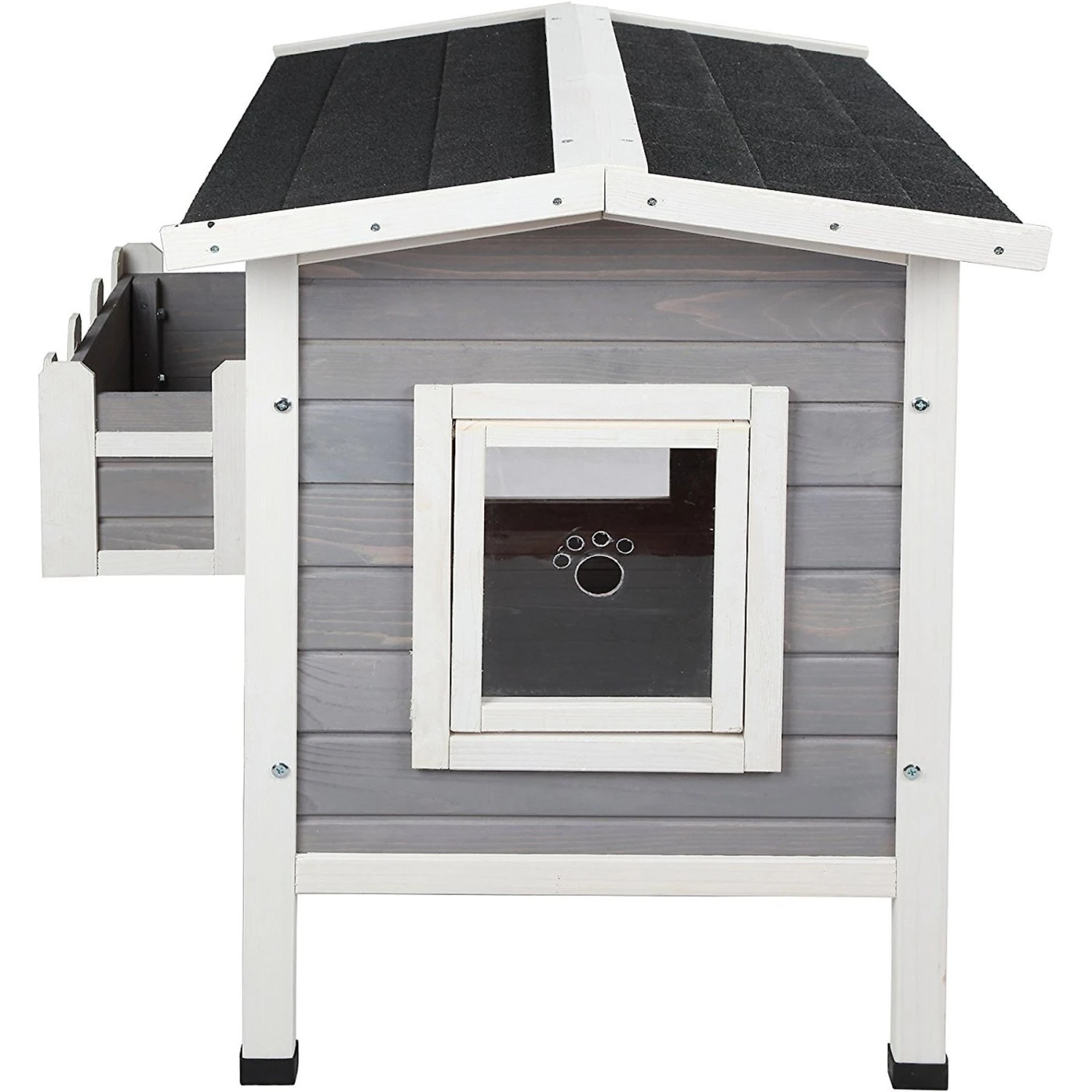 Petsfit Weatherproof Outdoor Cat House With Stairs 6 Petsfit Weatherproof Outdoor Cat House With Stairs - Image 4