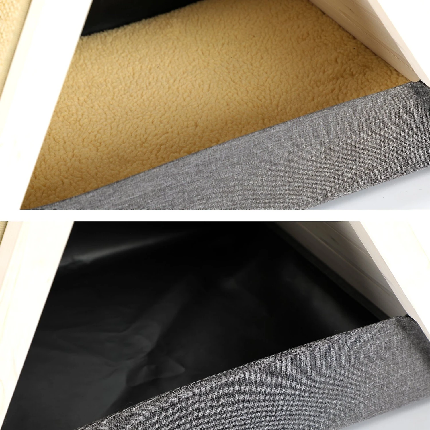 Petsfit Triangular Pets Indoor Cat House With Sisal Mat 5 Petsfit Triangular Pets Indoor Cat House With Sisal Mat - Image 3