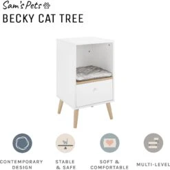 Sam's Pets Becky 28-in Single Rest Cat Tree -Pet Supplies Store 261884 PT2. AC SS1800 V1635094906