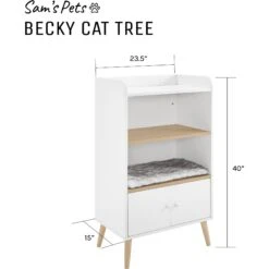 Sam's Pets Becky 39-in Single Rest Bookshelf With Drawer & Cat Tree -Pet Supplies Store 261886 PT8. AC SS1800 V1635094596