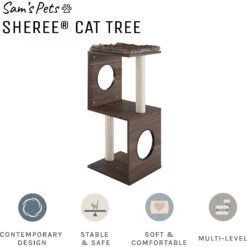 Sam's Pets Sheree 34-in Cat Tree, Dark Brown -Pet Supplies Store 261892 PT2. AC SS1800 V1635091907