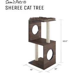 Sam's Pets Sheree 34-in Cat Tree, Dark Brown -Pet Supplies Store 261892 PT8. AC SS1800 V1635014781