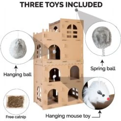 Tiger Tough Castle Playground Corrugated Cat Scratcher 14 Tiger Tough Castle Playground Corrugated Cat Scratcher -Pet Supplies Store 263118 PT4. AC SS1800 V1627002095