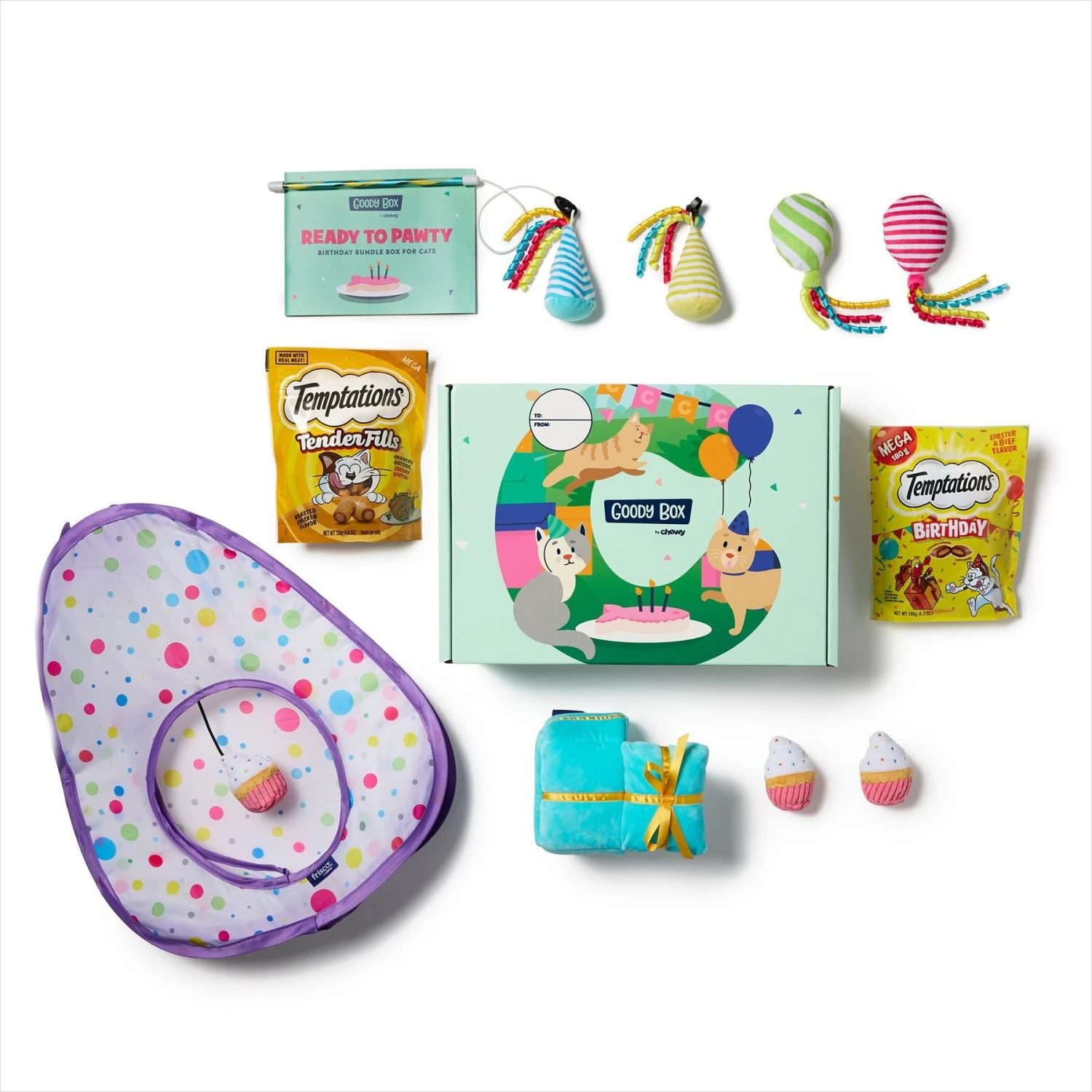 Goody Box Birthday Cat Toys, Treats & Collar 4 Goody Box Birthday Cat Toys, Treats & Collar - Image 2