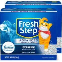 Fresh Step Advanced Extreme Mountain Spring Scented Clumping Clay Cat Litter, 18.5-lb Box -Pet Supplies Store 266341 PT6. AC SS1800 V1694465535