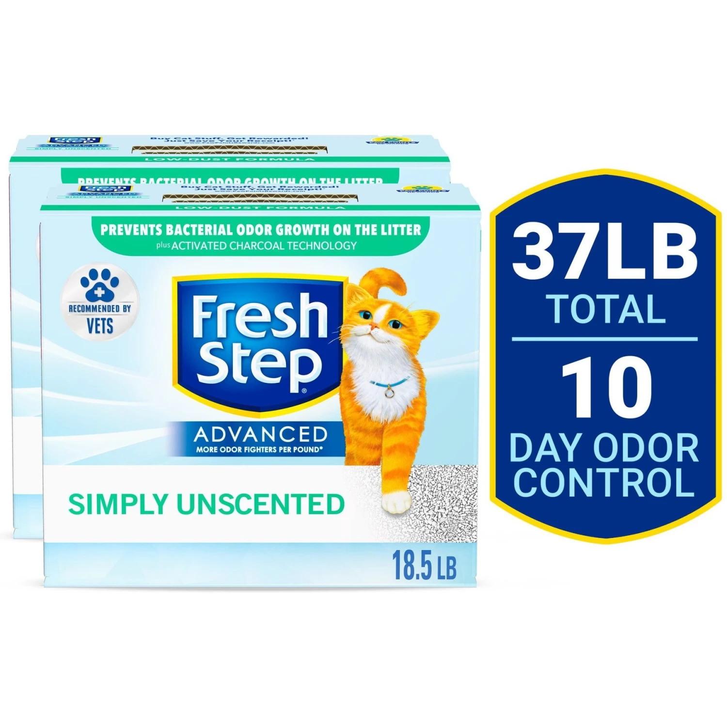 Fresh Step Advanced Simply Unscented Clumping Clay Cat Litter, 18.5-lb Box 3 Fresh Step Advanced Simply Unscented Clumping Clay Cat Litter, 18.5-lb Box