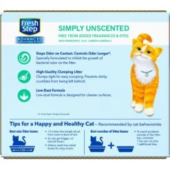 Fresh Step Advanced Simply Unscented Clumping Clay Cat Litter, 18.5-lb Box 18 Fresh Step Advanced Simply Unscented Clumping Clay Cat Litter, 18.5-lb Box -Pet Supplies Store 266344 PT7. AC SS1800 V1694464705