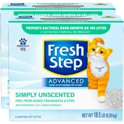 Fresh Step Advanced Simply Unscented Clumping Clay Cat Litter, 18.5-lb Box 19 Fresh Step Advanced Simply Unscented Clumping Clay Cat Litter, 18.5-lb Box -Pet Supplies Store 266344 PT8. AC SS1800 V1694458830