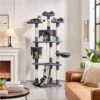 Yaheetech 79-in Plush Cat Tree & Condo, Dark Gray/White -Pet Supplies Store 266560 MAIN. AC SS1800 V1691161727