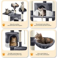 Yaheetech 79-in Plush Cat Tree & Condo, Dark Gray/White 14 Yaheetech 79-in Plush Cat Tree & Condo, Dark Gray/White -Pet Supplies Store 266560 PT4. AC SS1800 V1691161722