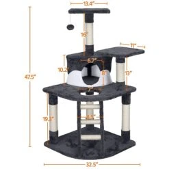 Yaheetech 47.5-in Plush Cat Tree & Condo 13 Yaheetech 47.5-in Plush Cat Tree & Condo -Pet Supplies Store 266564 PT2. AC SS1800 V1619808428