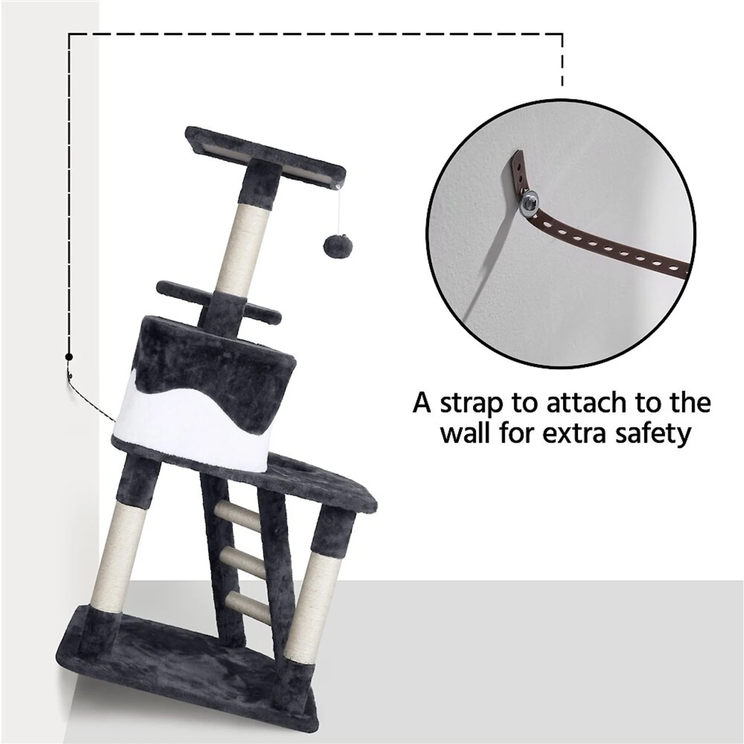 Yaheetech 47.5-in Plush Cat Tree & Condo 7 Yaheetech 47.5-in Plush Cat Tree & Condo - Image 5